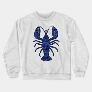 Lobster (black and blue vertical) Crewneck Sweatshirt